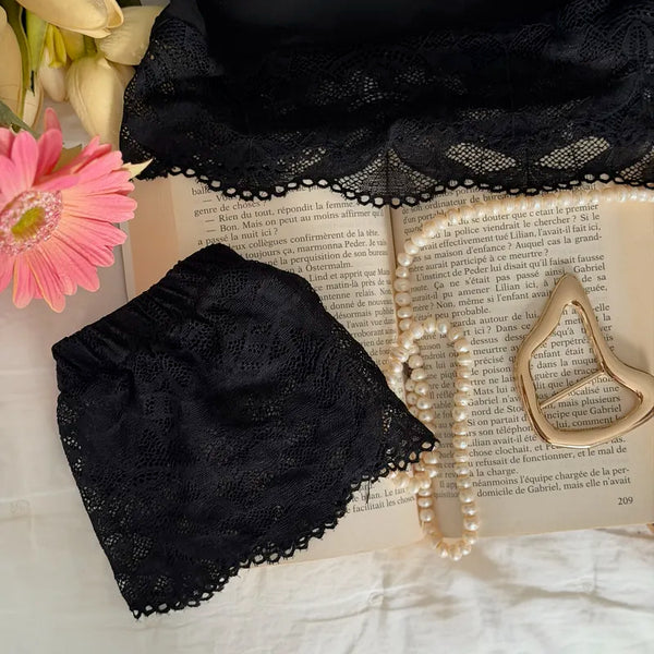 Black lace cuffs