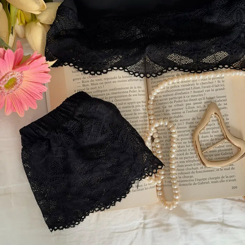 Black lace cuffs